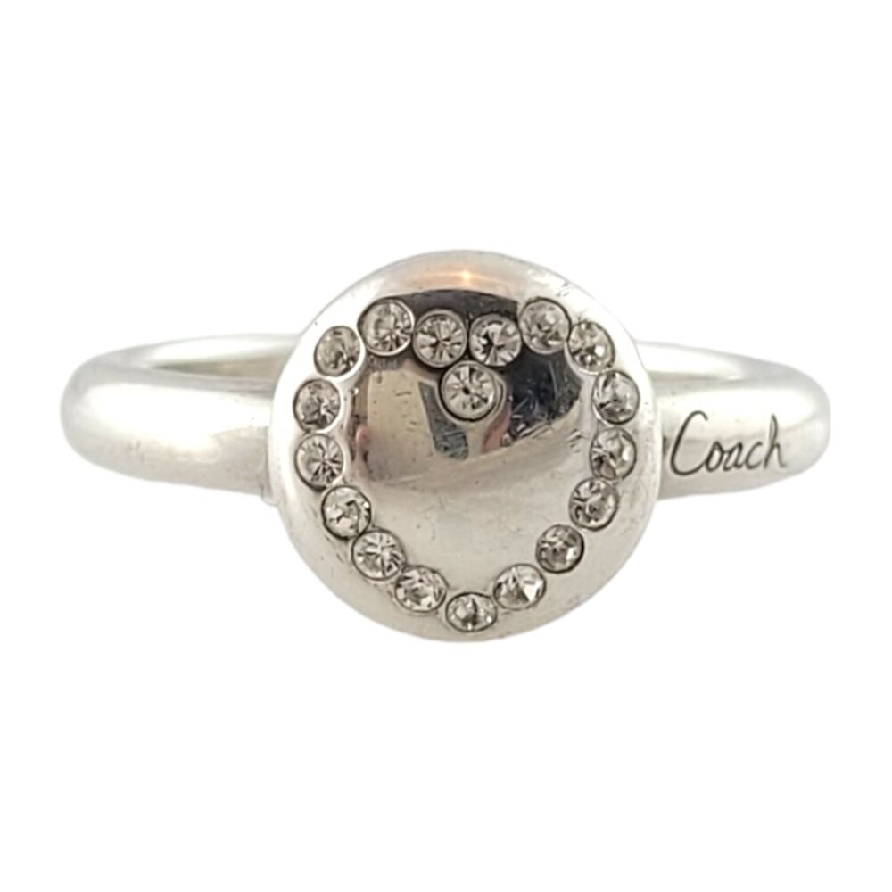 COACH Sterling Silver Heart Ring Size 7.25 #18043 - Picture 1 of 9
